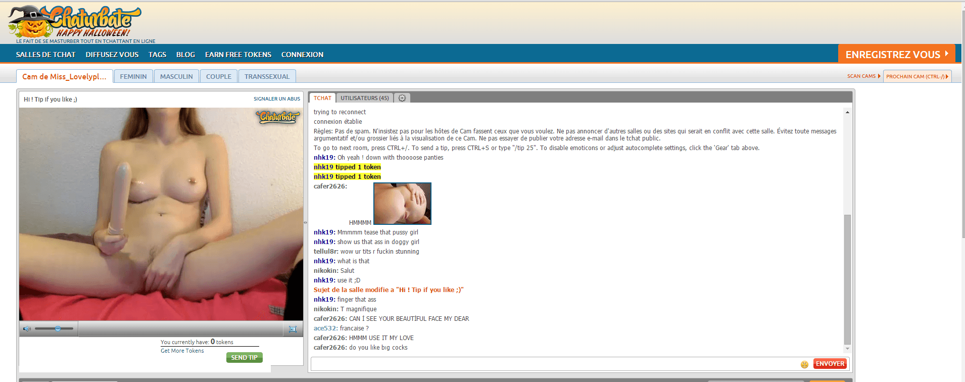 Capture prise par Mister, lui voyait les messages dans le tchat, moi non.
