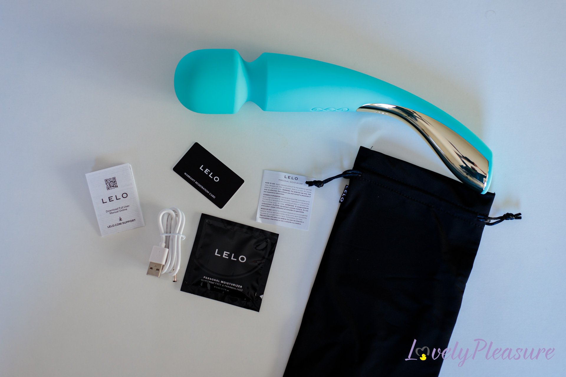 Le contenu du packaging - Lelo Smart Wand 2 Large