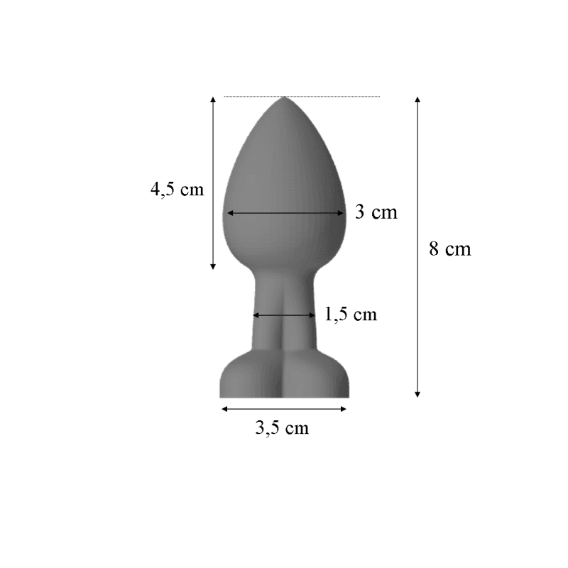 Les mensurations du plug anal rosebud coeur - SmartyKerson