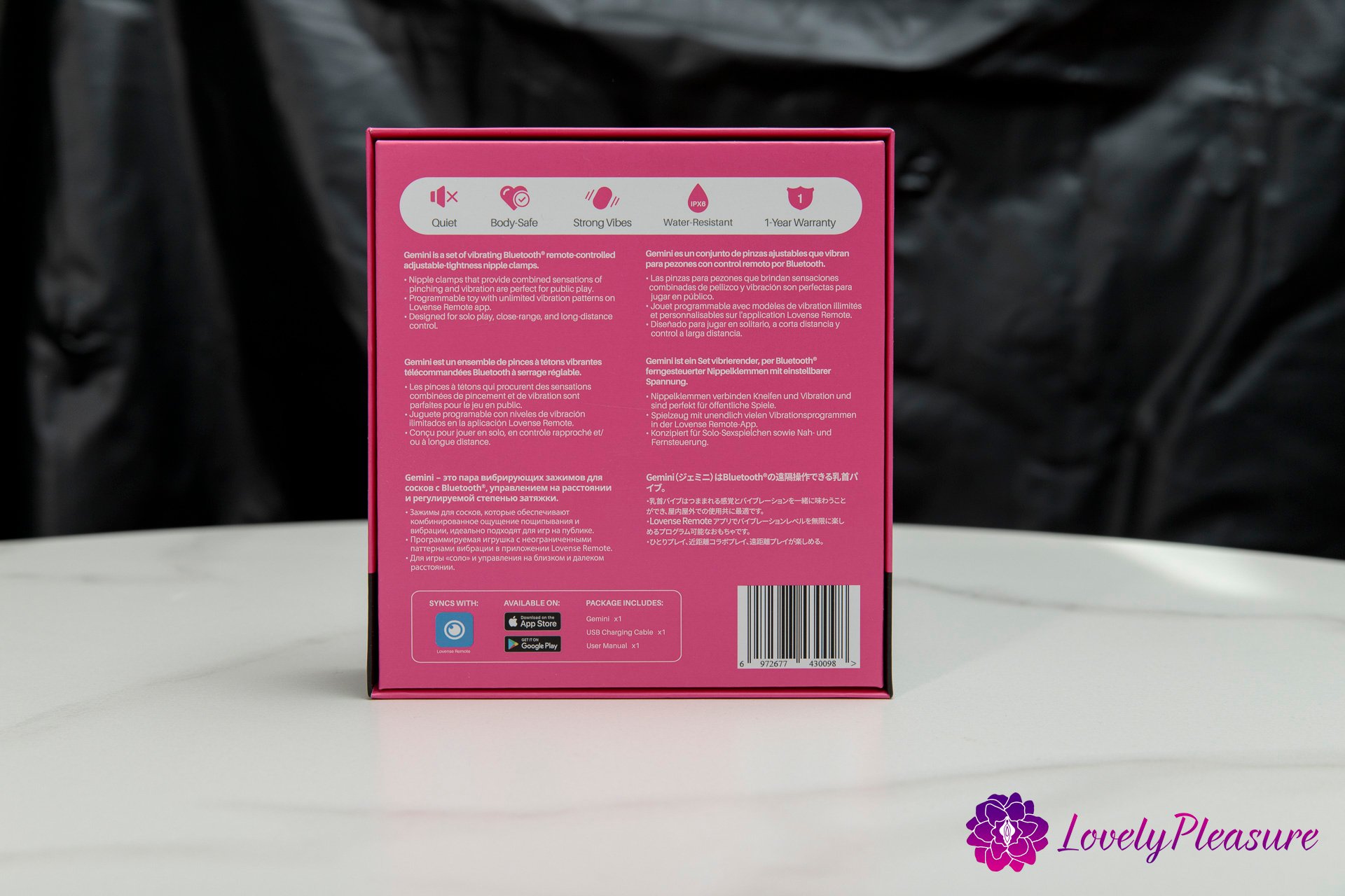 Packaging arrière Lovense Gemini