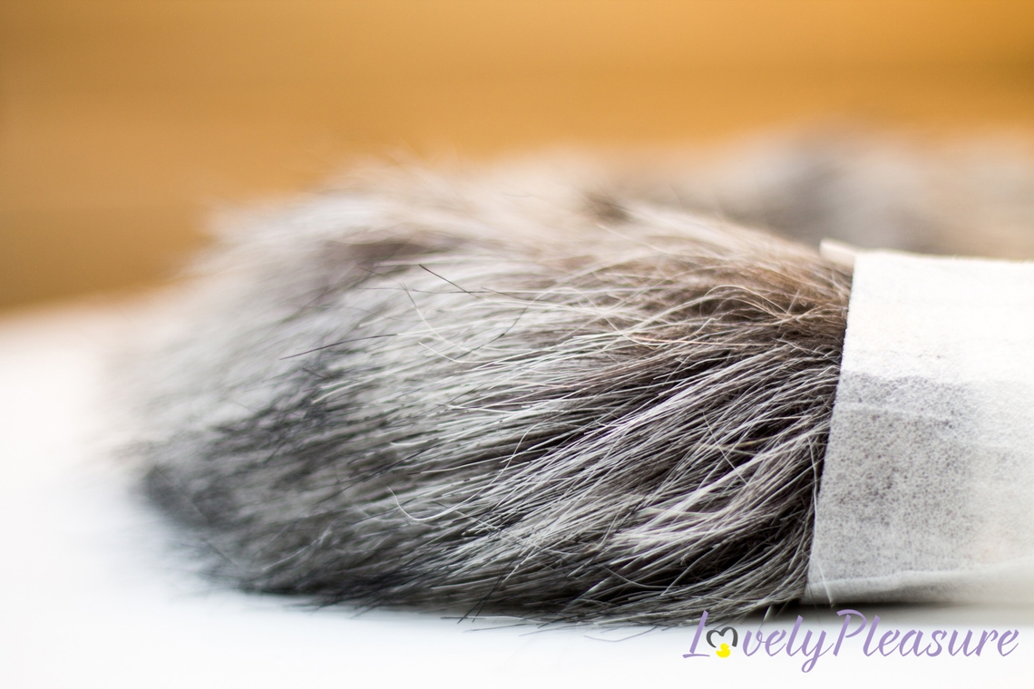 Photo 3 du plug anal queue de chat noire grisé - Maison du plug